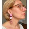 CUBA longue rose Coeur en nacre - FRANCINE BRAMLI Paris