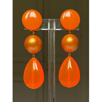 CUBA longue Orange vif - FRANCINE BRAMLI Paris