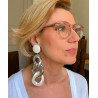 KARINA Maillons nacrés argentés - Francine BRAMLI Paris