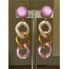 KARINE maillons rose & doré - Francine BRAMLI Paris