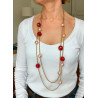 Collier YVES rouille, rose & doré - FRANCINE BRAMLI Paris
