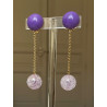 YVETTE perle Mauve en Quartz - Francine BRAMLI Paris