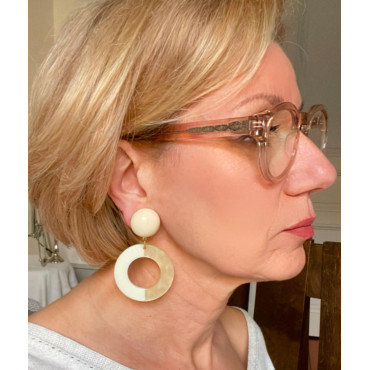 NARCISA créole ivoire beige - Francine BRAMLI Paris