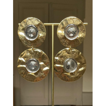 PAOLINA Dorée cabochons miroirs  - Francine BRAMLI Paris