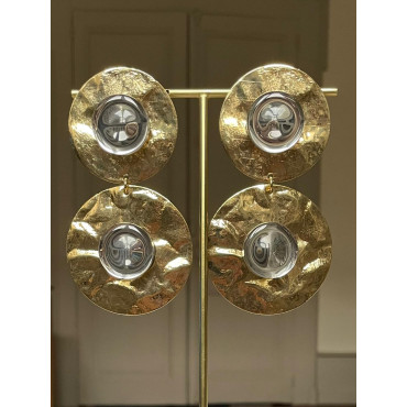 PAOLINA Dorée cabochons miroirs  - Francine BRAMLI Paris