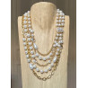 Collier MARIANNE perles nacrées & cristal - FRANCINE BRAMLI Paris