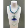 Collier cordon JULES Camaïeu de bleus - FRANCINE BRAMLI Paris