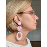 PETULA Nacre rose & blanc - Francine BRAMLI Paris