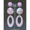 PETULA Nacre rose & blanc - Francine BRAMLI Paris