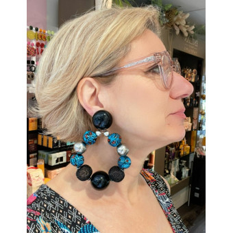 BASTILLES Bleu/noir - Francine BRAMLI Paris