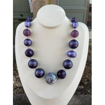 Collier EDOUARD violet - Francine BRAMLI Paris