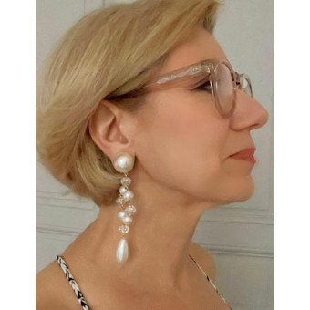 SUZANNA cristal & perles nacrées - Francine BRAMLI Paris