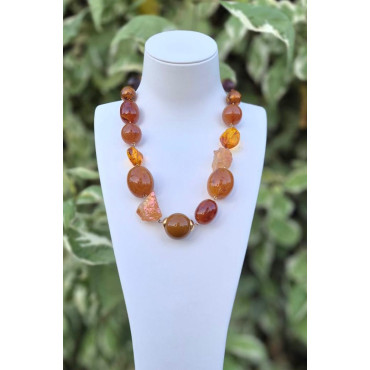 Collier DRISS ambre - FRANCINE BRAMLI Paris