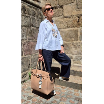Porte-clés FISHY blanc et argent - Francine BRAMLI Paris Bijoux