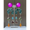 ROSALIE violet vert ambre - Francine BRAMLI Paris
