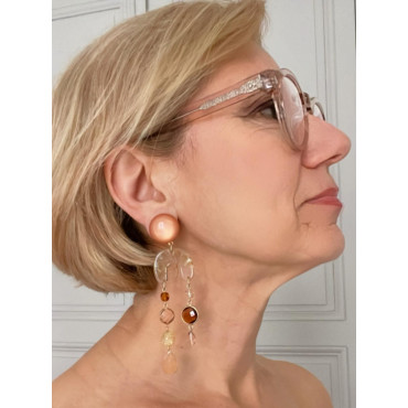 ROSALIE Ambre cristal & pierres fines - Francine BRAMLI Paris