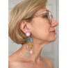 ROSALIE Multicolore Cristal & Pierres fines - Francine BRAMLI Paris