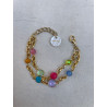 Bracelet STEEVE multico cristal & pierres fines - Francine BRAMLI Paris
