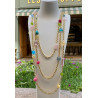 Collier STEVEN multico cristal & pierres fines - Francine BRAMLI Paris