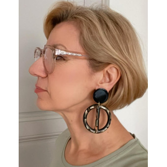 SANDY écaille onyx - Francine BRAMLI Paris