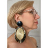 SOLEIL azalée écaille onyx & doré - Francine BRAMLI Paris