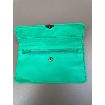 Portefeuille/porte-monnaie en Cuir vert