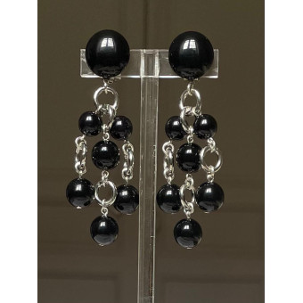 PIERRINE perles noires - Francine BRAMLI Paris