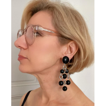 PIERRINE perles noires - Francine BRAMLI Paris
