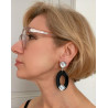 NORA 2 noir & miroir blanc - Francine BRAMLI Paris