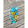 KARINA Maillons Jaune, bleu/vert & doré - Francine BRAMLI Paris