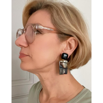 PAULITA écaille Onyx - Francine BRAMLI Paris
