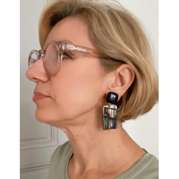 PAULITA écaille Onyx - Francine BRAMLI Paris