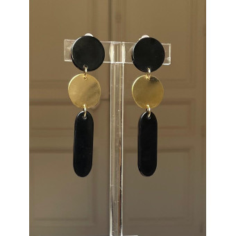 SEGOLENE noir & doré - Francine BRAMLI Paris