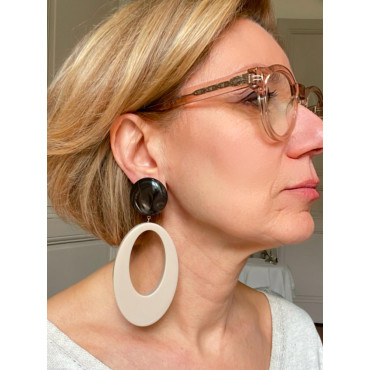 AZALEE beige & marron - Francine BRAMLI Paris