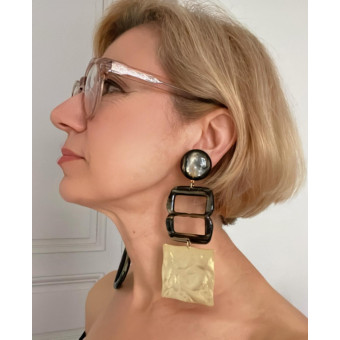 ASYM 2 écaille onyx - Francine BRAMLI Paris