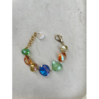 Bracelet LÉO cristal multicolore - Francine BRAMLI Paris