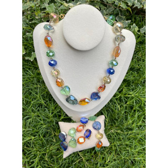 Bracelet LÉO cristal multicolore - Francine BRAMLI Paris