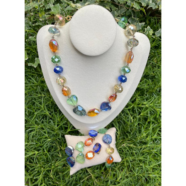 Bracelet LÉO cristal multicolore - Francine BRAMLI Paris