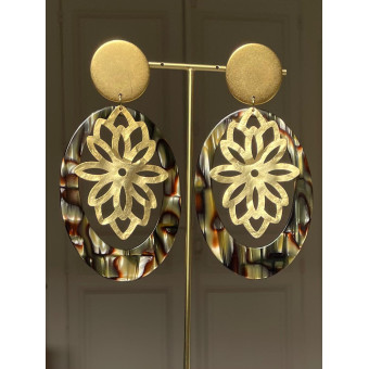 LA SOMPTUEUSE Azalée écaille onyx - Francine BRAMLI Paris