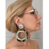 CLOE Octo écaille onyx & miroir - Francine BRAMLI Paris