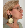 MAYLEEN écaille onyx & feuille d'or - Francine BRAMLI Paris