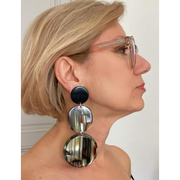 SASKIA écaille onyx - Francine BRAMLI Paris