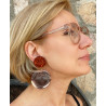 MIROIR cabochon pailleté - Francine BRAMLI Paris