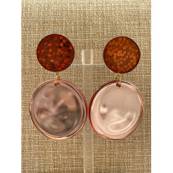 MIROIR cabochon pailleté - Francine BRAMLI Paris