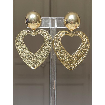 COEUR métal doré - Francine BRAMLI Paris