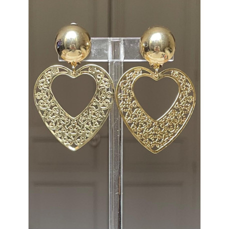 COEUR métal doré - Francine BRAMLI Paris
