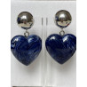 AMOUR coeur bleu marine - Francine BRAMLI Paris