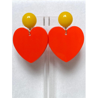 LOVE coeur orange - Francine BRAMLI Paris