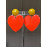 LOVE coeur orange - Francine BRAMLI Paris
