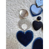 LOVE coeur Bleu & dentelle métal - Francine BRAMLI Paris